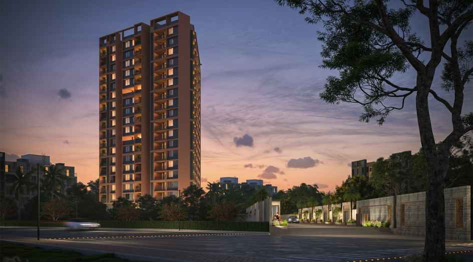 Keshav-Tathastu-Aura-Elevation-Image-Side-View-Night
